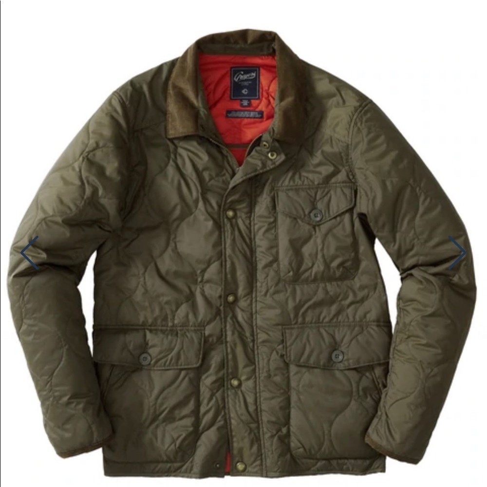 NWT mens Grayers “Andrew” light weight quilted jacket size M, olive.
